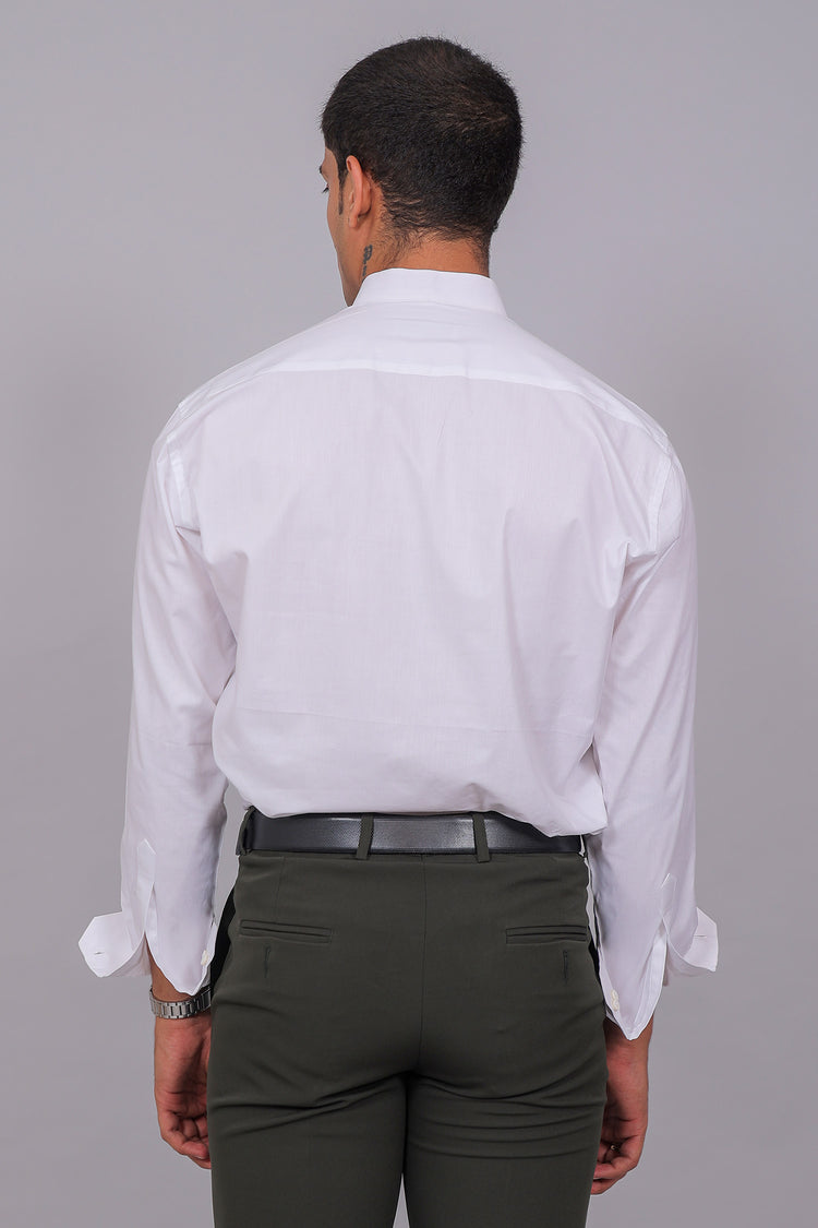 Bluebird Men’s White Shirt – Half Placket