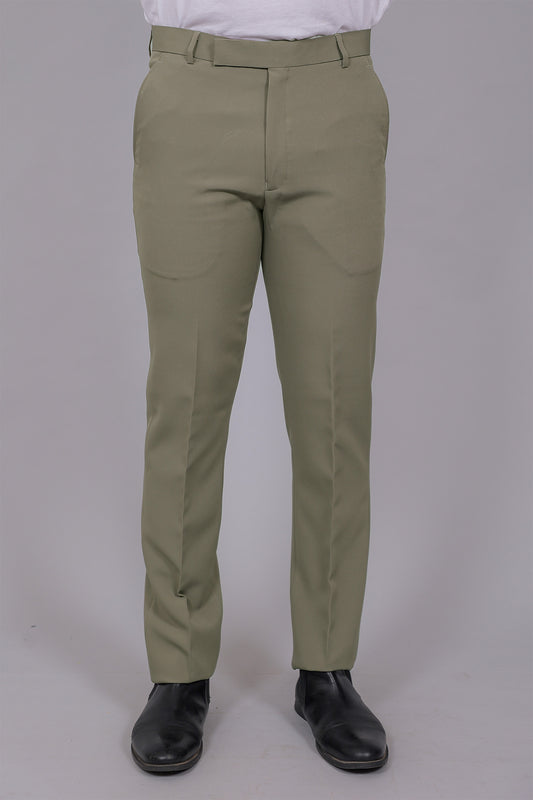 Bluebird Men's Regular Fit Nickel Grey Lycra Trouser