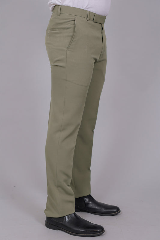 Bluebird Men's Regular Fit Nickel Grey Lycra Trouser