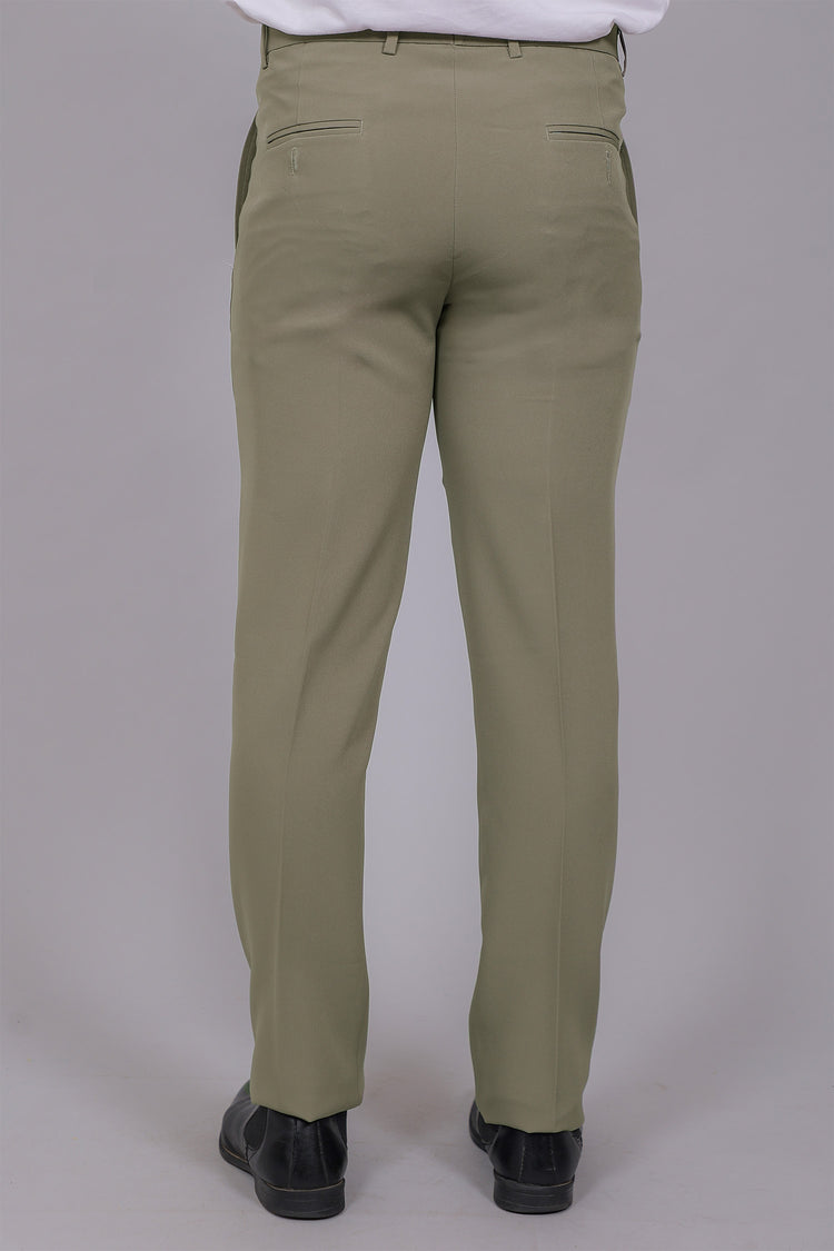 Bluebird Men's Regular Fit Nickel Grey Lycra Trouser
