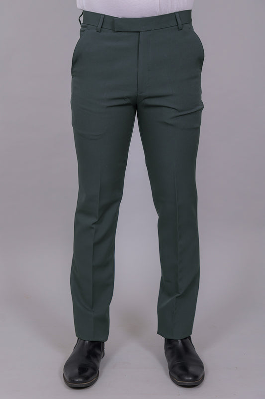 Bluebird Men's Regular Fit Charcoal Grey Lycra Trouser