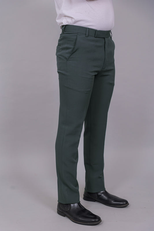 Bluebird Men's Regular Fit Charcoal Grey Lycra Trouser