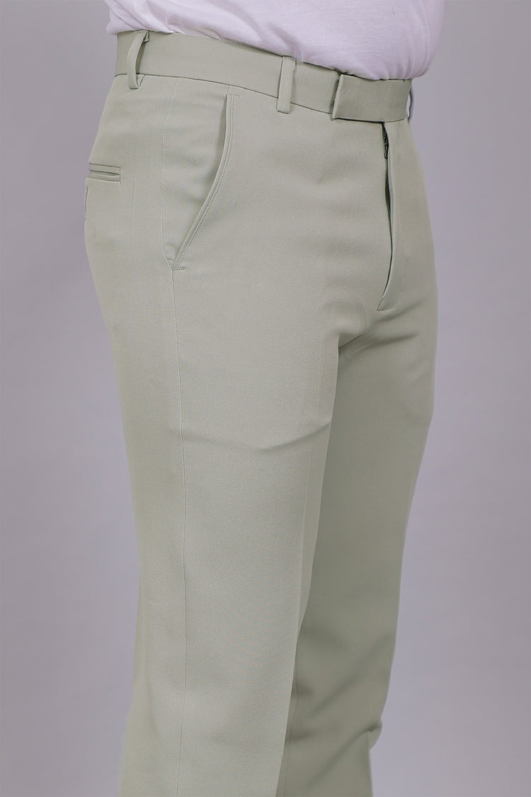 Bluebird Men's Regular Fit Ash Grey Lycra Trouser