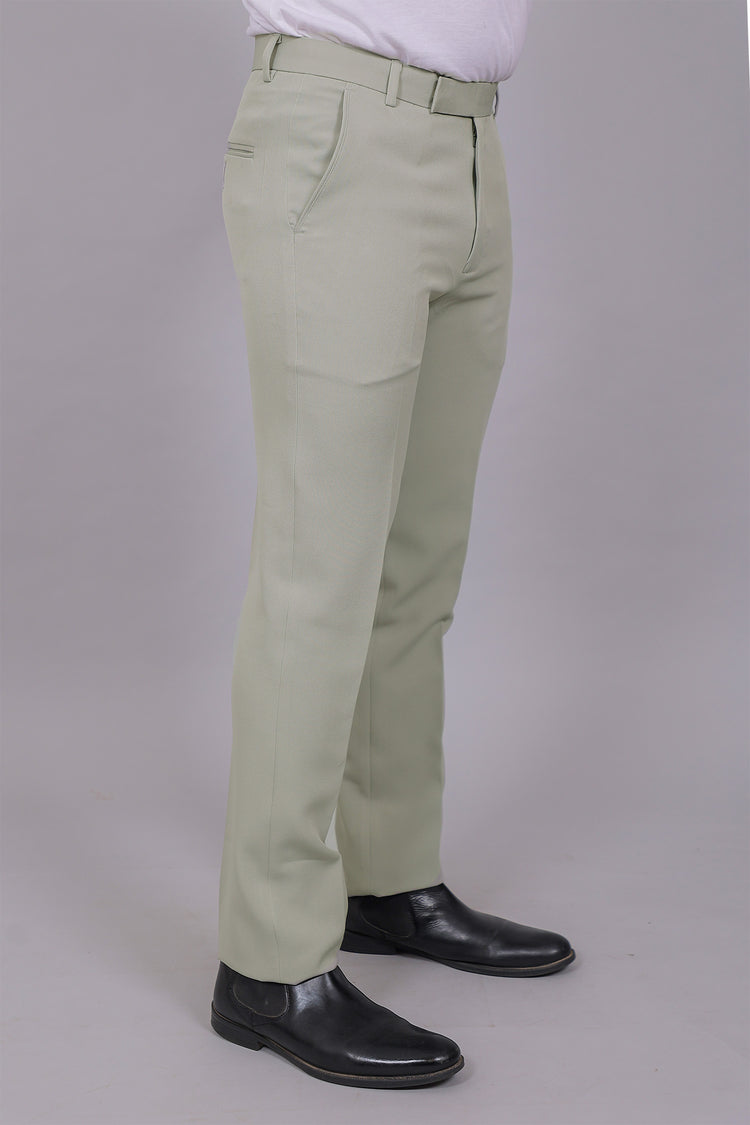 Bluebird Men's Regular Fit Ash Grey Lycra Trouser