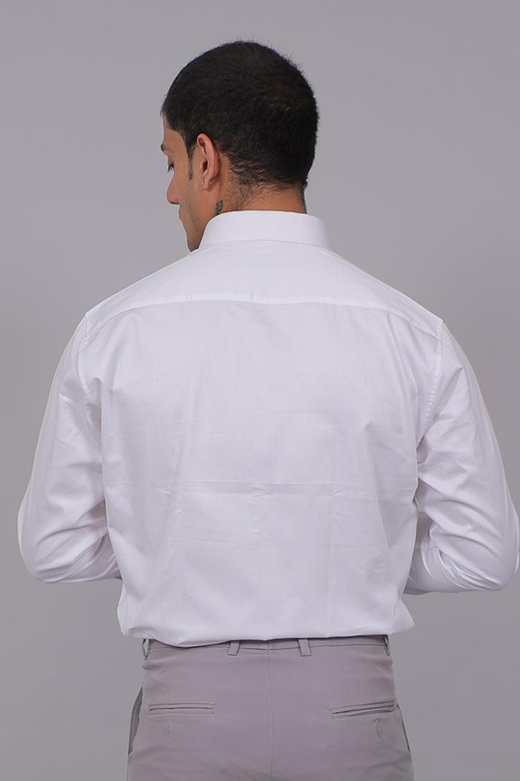 Bluebird Men’s White Shirt – Pintucks Style