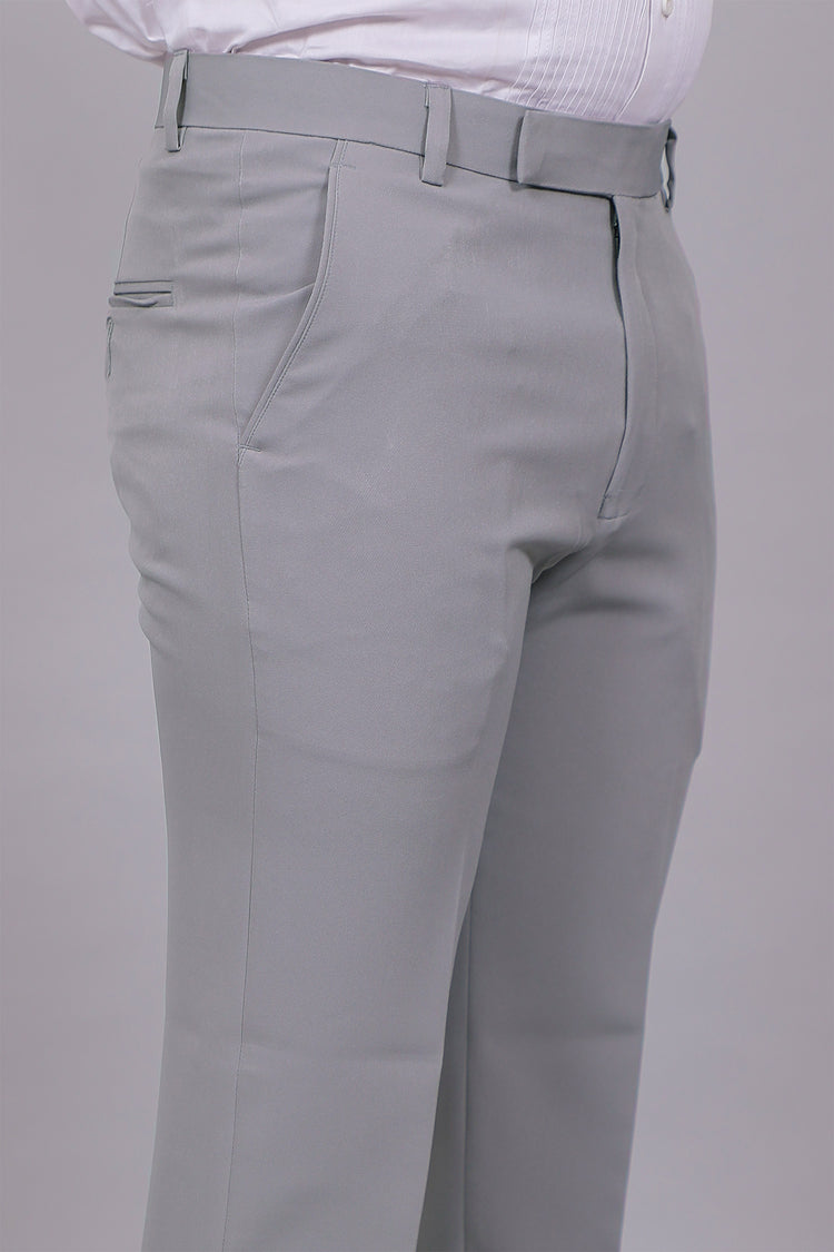 Bluebird Men's Regular Fit Slate Grey Lycra Trouser