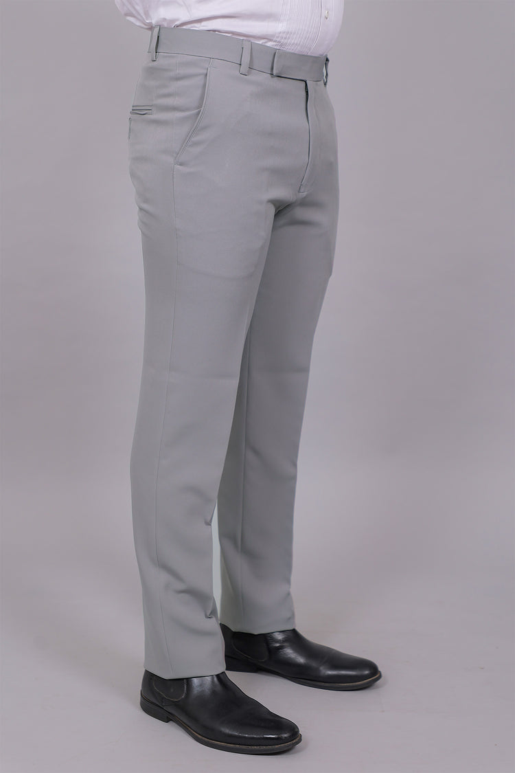 Bluebird Men's Regular Fit Slate Grey Lycra Trouser