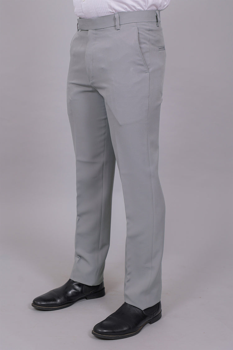 Bluebird Men's Regular Fit Slate Grey Lycra Trouser