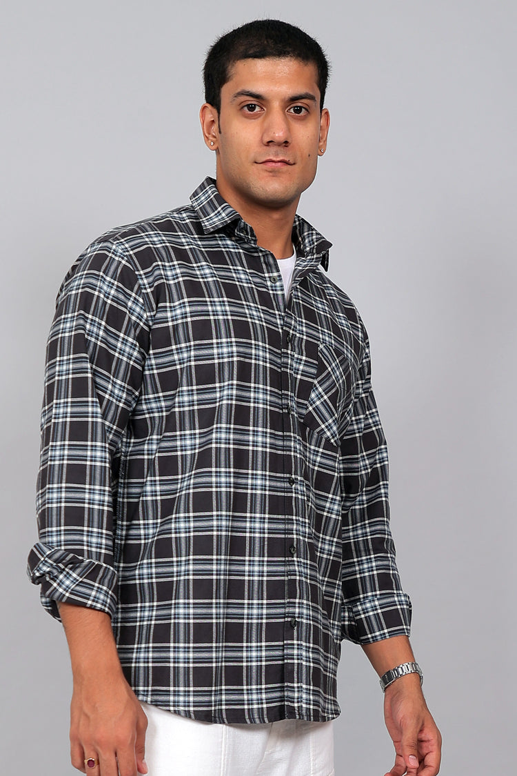 Bluebird Men’s Blue Checked Shirt