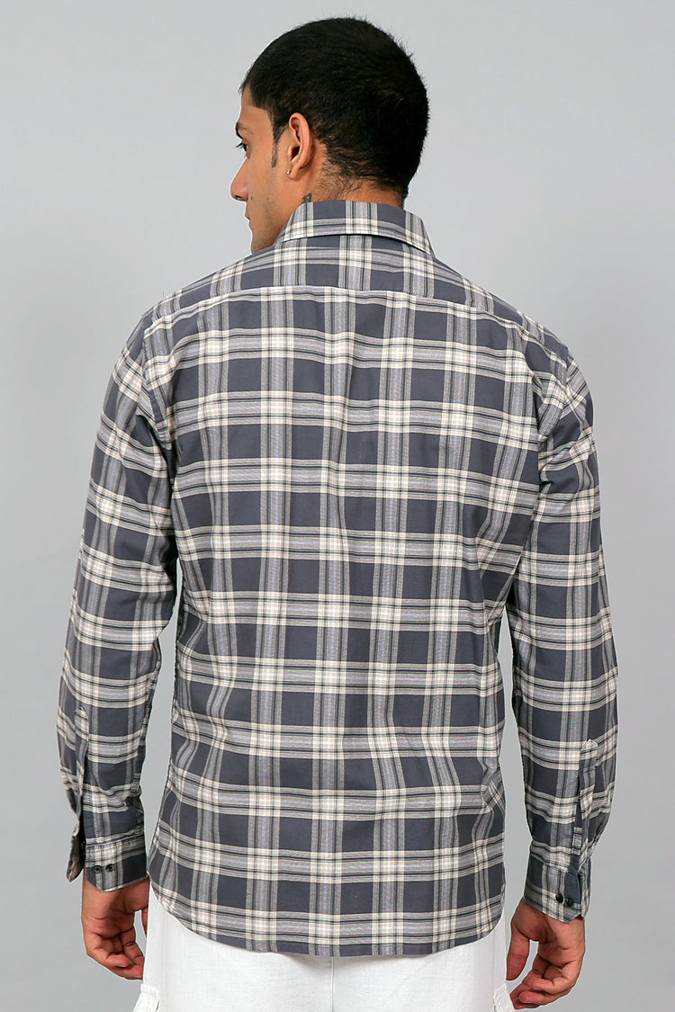 Bluebird Men’s GREEN CREAM Checked Shirt