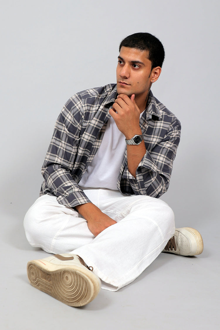 Bluebird Men’s GREEN CREAM Checked Shirt