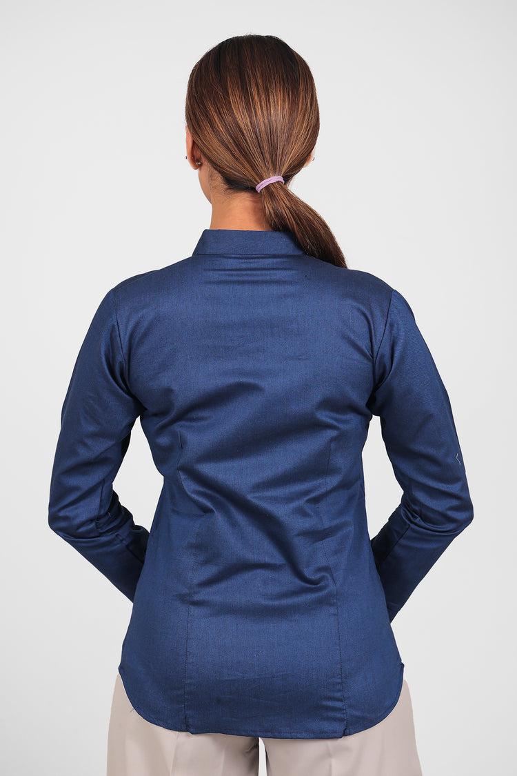 Bluebird Women Blue Shirt - Veshbhoshaa