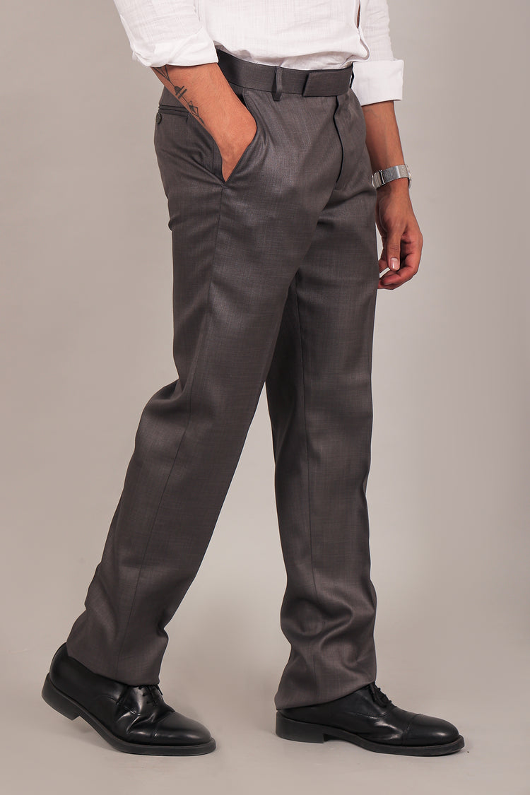 BLUEBIRD MEN'S DARK GREY FORMAL TROUSER