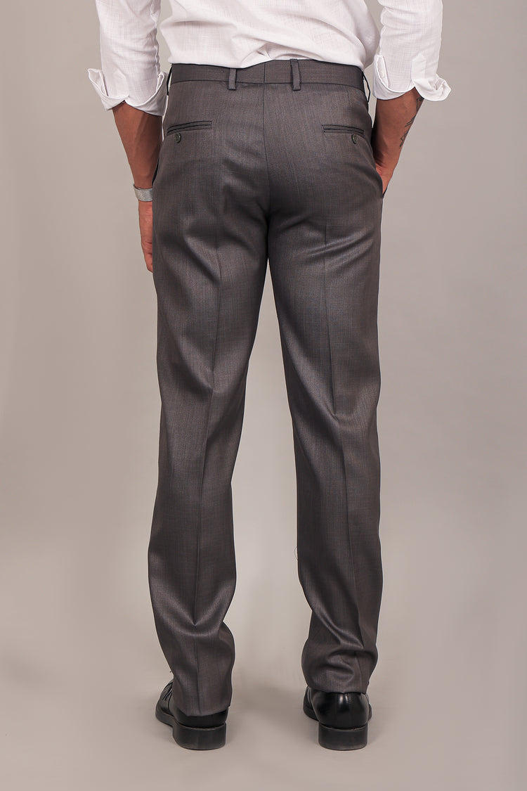BLUEBIRD MEN'S DARK GREY FORMAL TROUSER