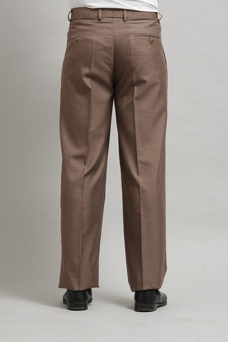 Premium Classic Taupe Pleated Trouser