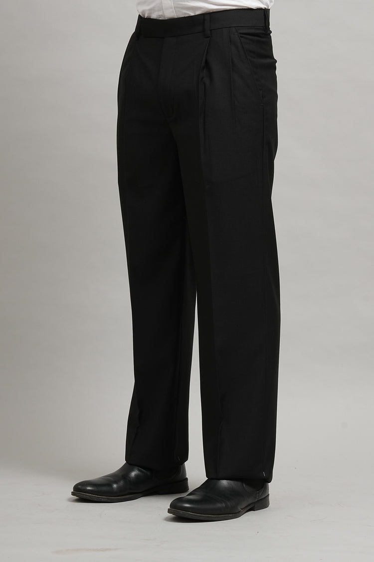 Premium Black Pleated Trousers