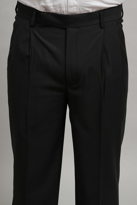 Premium Black Pleated Trousers
