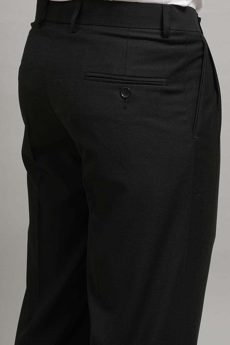 Premium Black Pleated Trousers