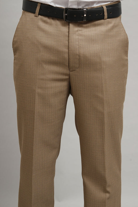 Bluebird Men's Camel Brown Jute Trouser