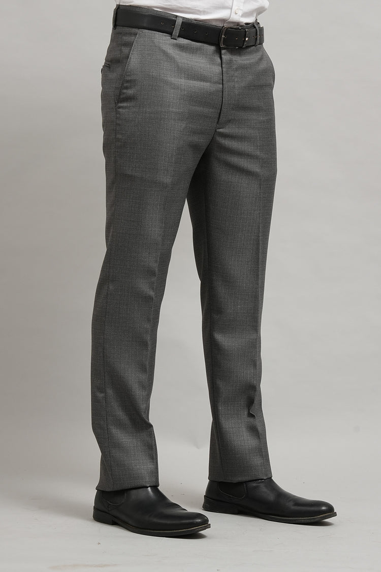 Bluebird Men's Charcoal Dark Grey Jute Trouser