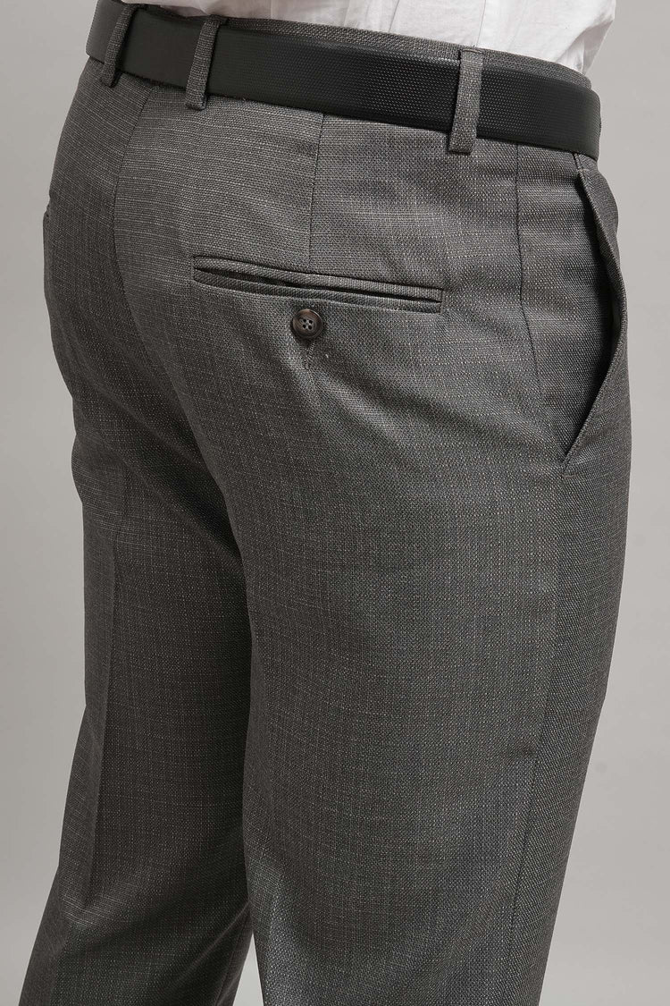 Bluebird Men's Charcoal Dark Grey Jute Trouser