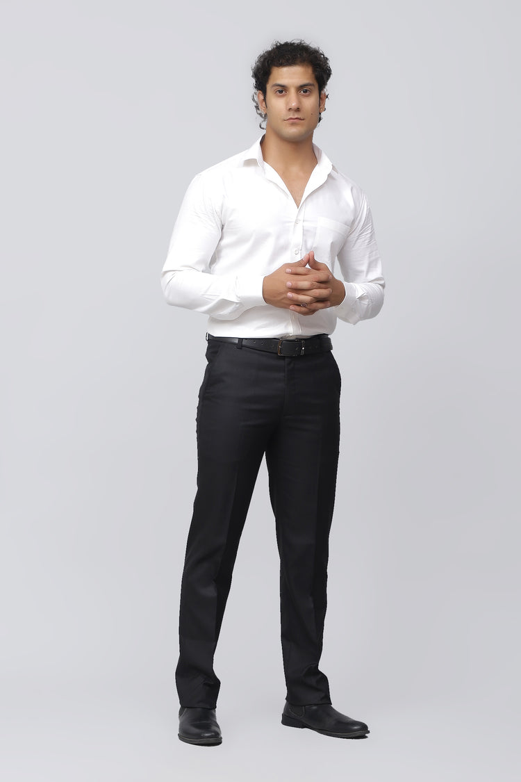 Bluebird Men's Classic Black Power Formal Trousers