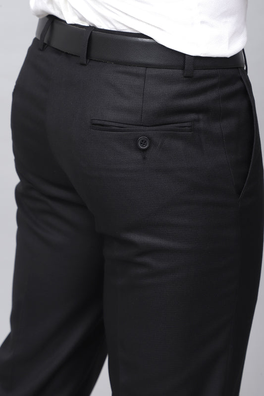 Bluebird Men's Classic Black Power Formal Trousers