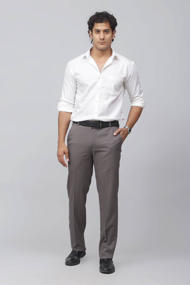 Bluebird Men's Elite Dark Truffle Formal Trousers