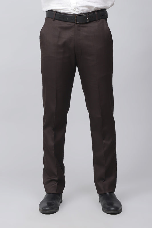Bluebird Men's Rich Chocolate Brown Work Formal Trousers