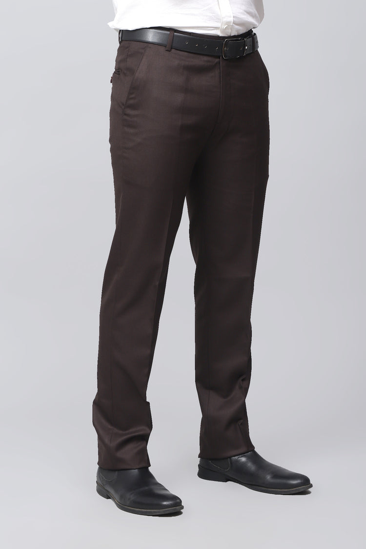Bluebird Men's Rich Chocolate Brown Work Formal Trousers