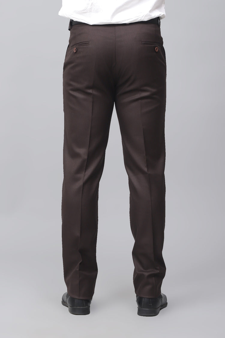 Bluebird Men's Rich Chocolate Brown Work Formal Trousers