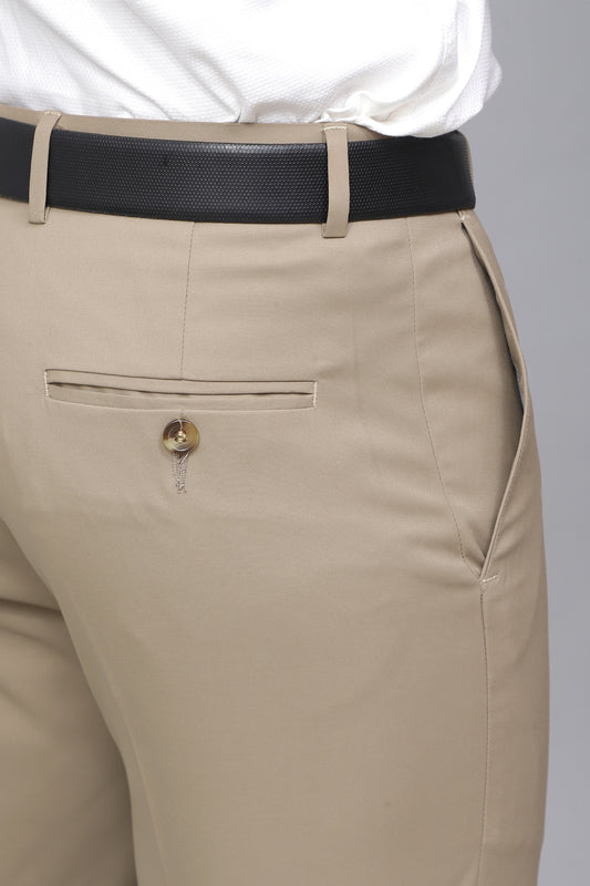 Bluebird Men's Refined Light Latte Business Formal Trousers