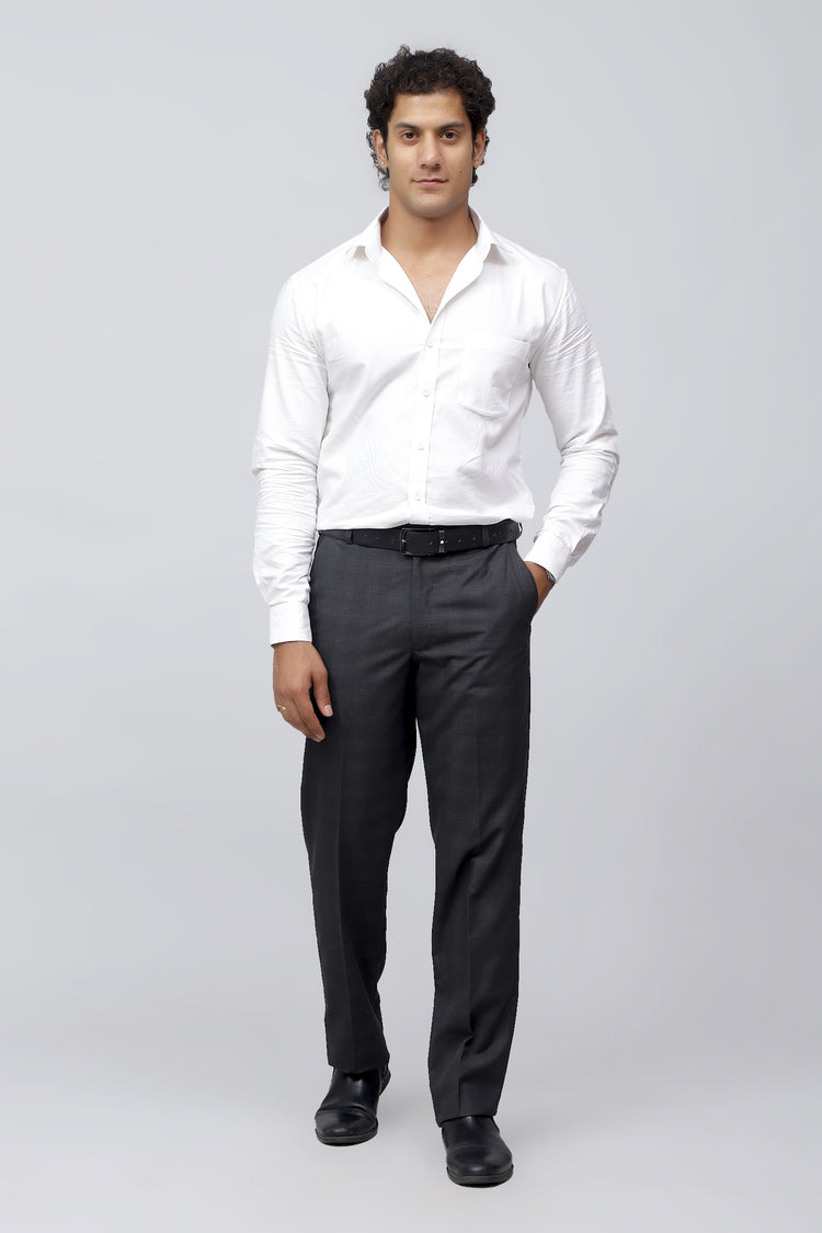 Bluebird Men's Urban Charcoal Grey Stretch Band Trousers