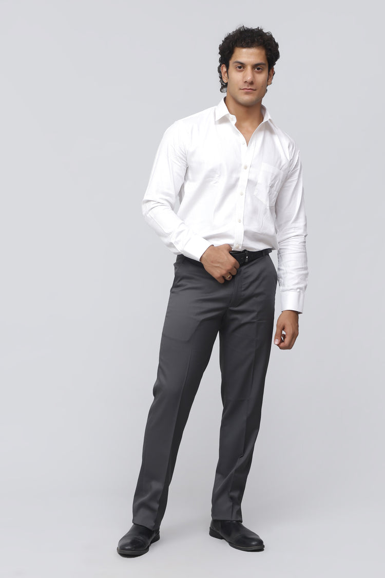 Bluebird Men's Sophisticated Anchor Grey Formal Trousers