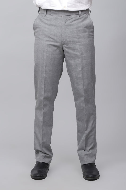 Bluebird Men's Classy Pewter Grey Stretch Band Trousers