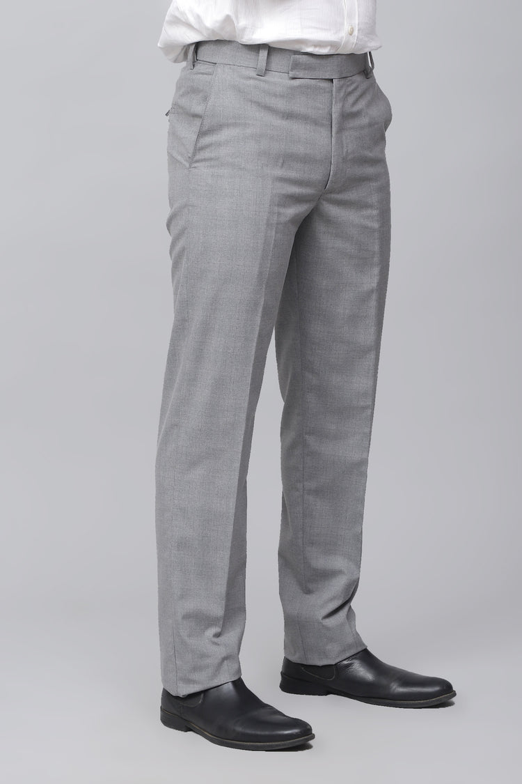 Bluebird Men's Classy Pewter Grey Stretch Band Trousers