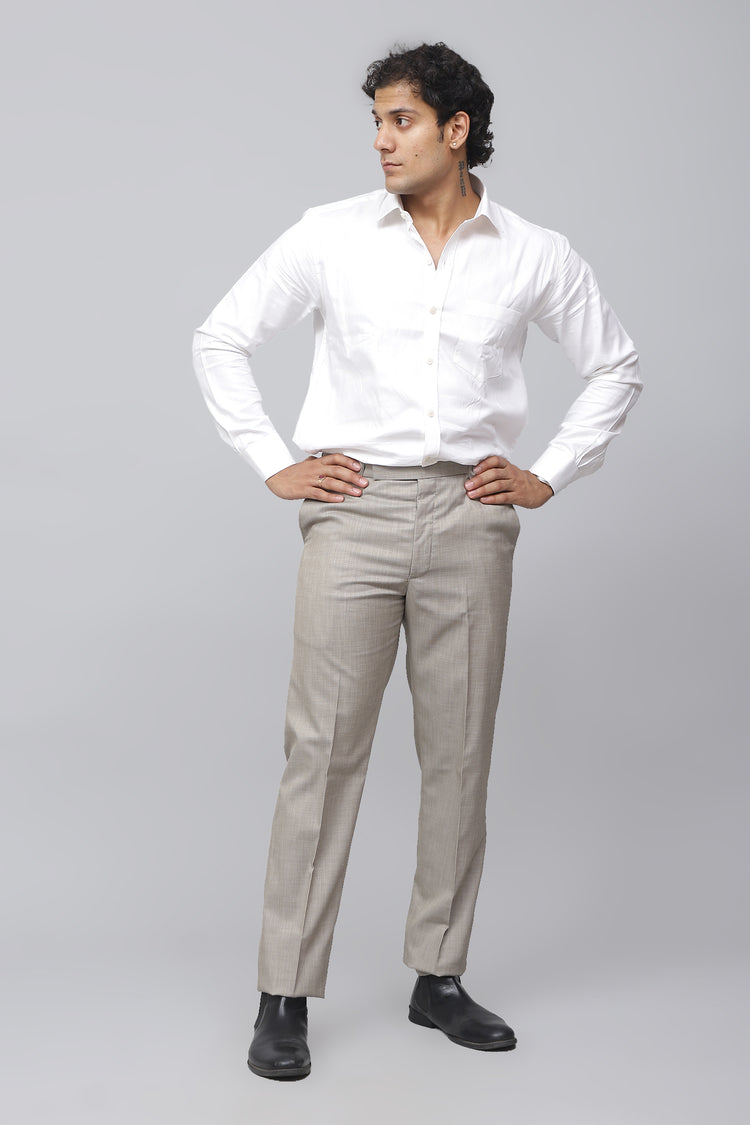 Bluebird Men's Dynamic Thunder Grey Stretch Band Trousers