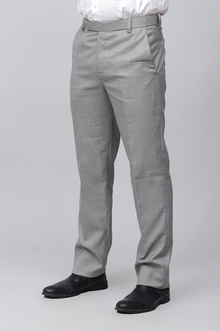 Bluebird Men's Sleek Light Grey Stretch Band Trousers