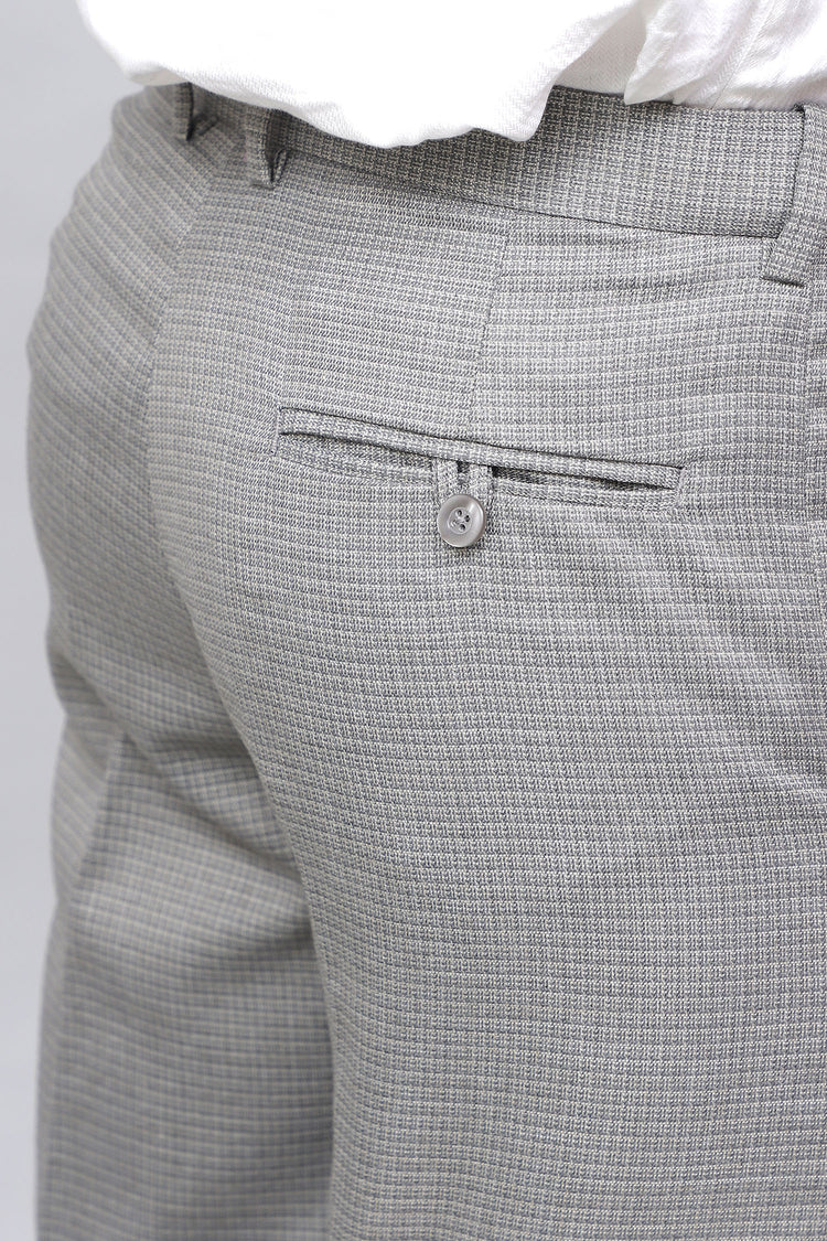 Bluebird Men's Sleek Light Grey Stretch Band Trousers