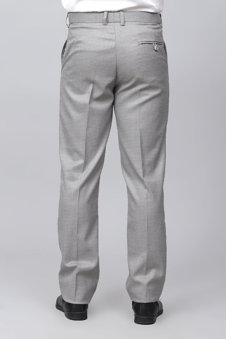 Bluebird Men's Sleek Light Grey Stretch Band Trousers