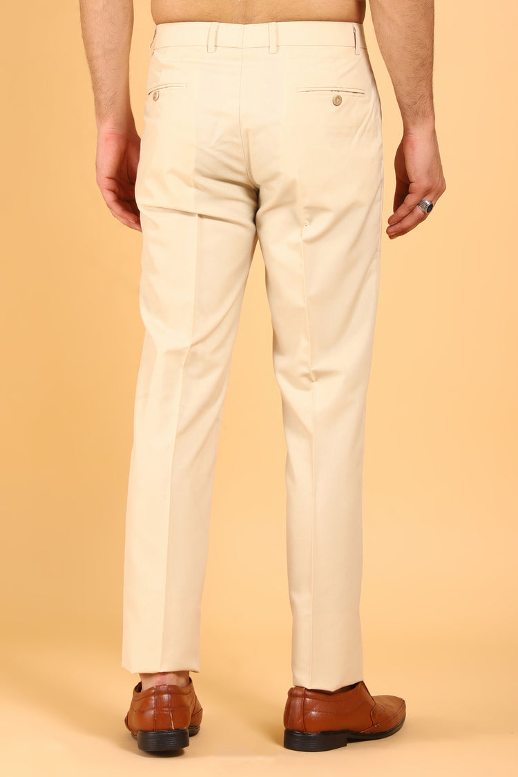 BLUEBIRD MEN'S WHEAT TEXTURE LYCRA FORMAL TROUSER