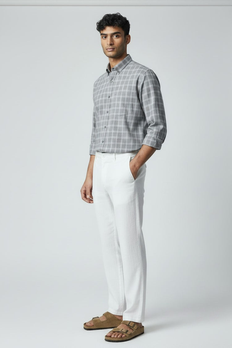 Bluebird Men's Green Linen Tencel Shirt