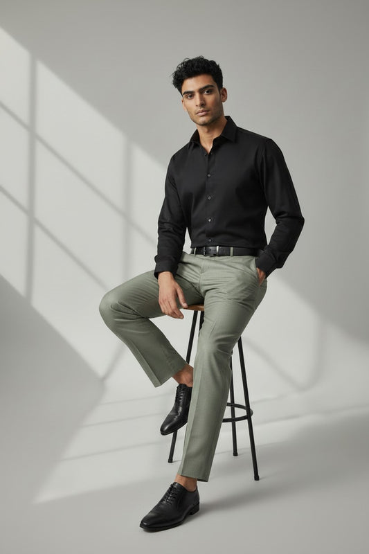 Bluebird Men's Ash Grey Trouser