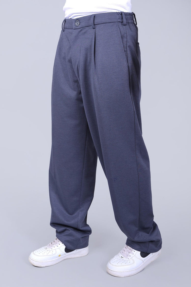 bluebird korean pleated pant grey color - Veshbhoshaa