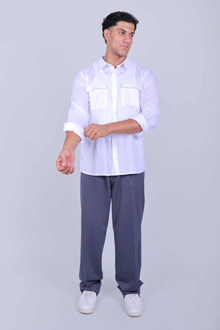 bluebird korean pleated pant grey color - Veshbhoshaa