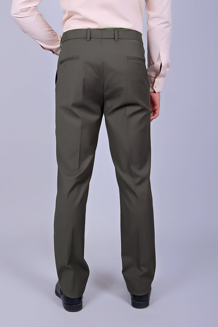 Bluebird Men's Grey Stretch Band Trousers - Veshbhoshaa