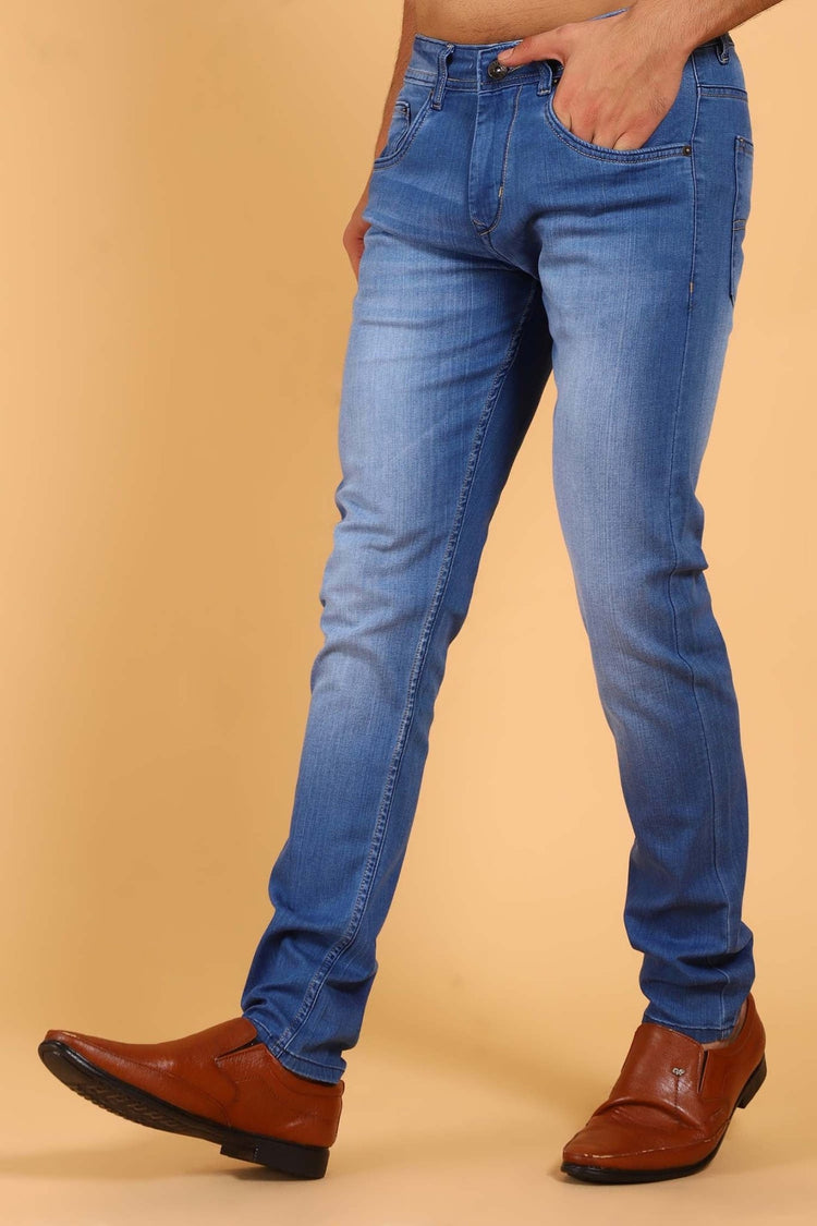 Bluebird Men's Light Blue Denim Jeans - Veshbhoshaa