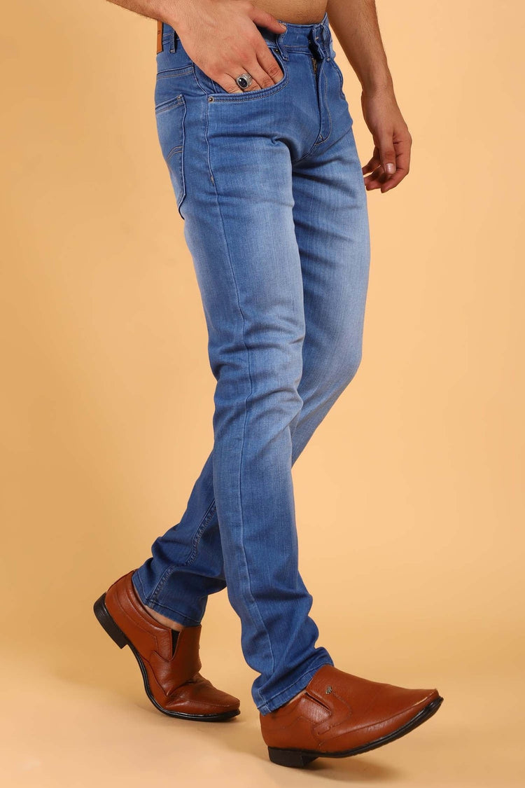 Bluebird Men's Light Blue Denim Jeans - Veshbhoshaa