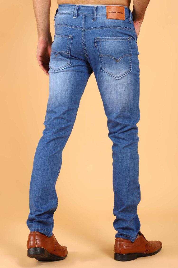 Bluebird Men's Light Blue Denim Jeans - Veshbhoshaa