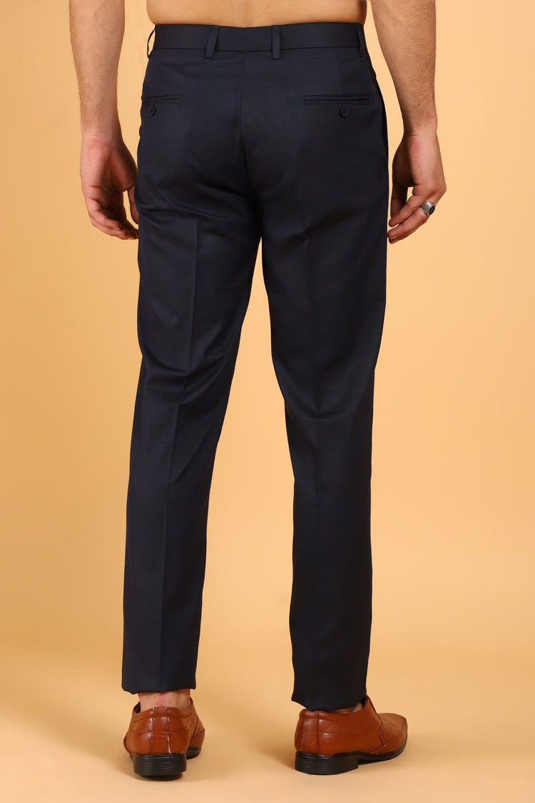 Bluebird Men's Polycotton Black Trouser - Veshbhoshaa